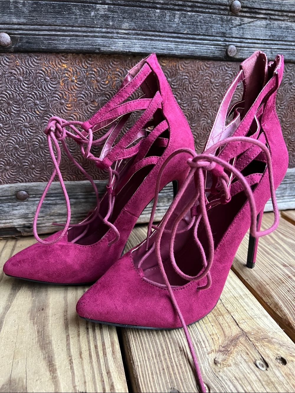 🥳 Host Pick 🥳 - Charlotte Russe Stella Zip Back Heels Women size 8